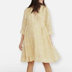 HATCH Maternity Kenzie Floral Maternity Mini Dress Yellow and White 0
